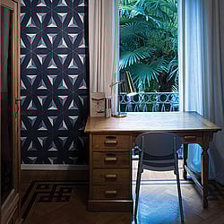 Galerie Wallcoverings Product Code: EL21073 - Elisir Wallpaper Collection Galerie Wallcoverings Product Code EL21073 - Elisir Wallpaper Collection - Blue Gold Colours - Geo Triangles Design