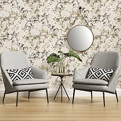 Galerie Wallcoverings Product Code: ES31101 - Escape Wallpaper Collection Galerie Wallcoverings Product Code ES31101 - Escape Wallpaper Collection - Cream, Beige, Green, Pink, Brown, Black, Grey, Red Colours - Apple Blossom Tree Design