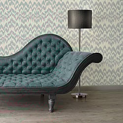 Galerie Wallcoverings Product Code: ES31114 - Escape Wallpaper Collection Galerie Wallcoverings Product Code ES31114 - Escape Wallpaper Collection - Beige, Green, Silver, Gold Colours - Glitter Chevron Design