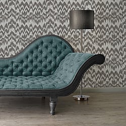 Galerie Wallcoverings Product Code: ES31117 - Escape Wallpaper Collection Galerie Wallcoverings Product Code ES31117 - Escape Wallpaper Collection - Grey, Silver, Black Colours - Glitter Chevron Design
