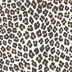 Galerie Wallcoverings Product Code: ES31124 - Escape Wallpaper Collection Galerie Wallcoverings Product Code ES31124 - Escape Wallpaper Collection - White, Black, Gold Colours - Leopard Print Design
