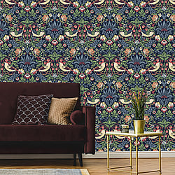 Galerie Wallcoverings Product Code: ET11202 - Arts and Crafts Wallpaper Collection Galerie Wallcoverings Product Code ET11202 - Arts and Crafts Wallpaper Collection - Blue Green red Colours - Fragaria Garden Design