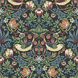 Galerie Wallcoverings Product Code: ET11210 - Arts and Crafts Wallpaper Collection Galerie Wallcoverings Product Code ET11210 - Arts and Crafts Wallpaper Collection - Black Green Red Blue Colours - Fragaria Garden Design