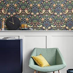 Galerie Wallcoverings Product Code: ET11210 - Arts and Crafts Wallpaper Collection Galerie Wallcoverings Product Code ET11210 - Arts and Crafts Wallpaper Collection - Black Green Red Blue Colours - Fragaria Garden Design