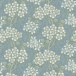 Galerie Wallcoverings Product Code: ET12004 - Arts and Crafts Wallpaper Collection Galerie Wallcoverings Product Code ET12004 - Arts and Crafts Wallpaper Collection - Light Blue Sage White Colours - Floral Vine Design