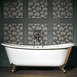 Galerie Wallcoverings Product Code: ET12010 - Arts and Crafts Wallpaper Collection Galerie Wallcoverings Product Code ET12010 - Arts and Crafts Wallpaper Collection - Dark Grey Olive White Colours - Floral Vine Design