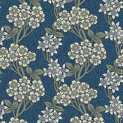 Galerie Wallcoverings Product Code: ET12012 - Arts and Crafts Wallpaper Collection Galerie Wallcoverings Product Code ET12012 - Arts and Crafts Wallpaper Collection - Dark Blue Green White Colours - Floral Vine Design