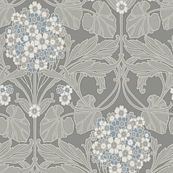 Galerie Wallcoverings Product Code: ET12105 - Arts and Crafts Wallpaper Collection Galerie Wallcoverings Product Code ET12105 - Arts and Crafts Wallpaper Collection - Grey Taupe Blue White Colours - Floral Hydrangea Design