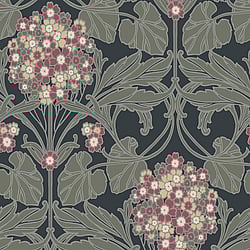 Galerie Wallcoverings Product Code: ET12110 - Arts and Crafts Wallpaper Collection Galerie Wallcoverings Product Code ET12110 - Arts and Crafts Wallpaper Collection - Olive Pink Beige White Black Colours - Floral Hydrangea Design