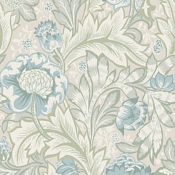 Galerie Wallcoverings Product Code: ET12304 - Arts and Crafts Wallpaper Collection Galerie Wallcoverings Product Code ET12304 - Arts and Crafts Wallpaper Collection - Beige Blue Green Colours - Acanthus Garden Design