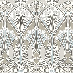 Galerie Wallcoverings Product Code: ET12424 - Arts and Crafts Wallpaper Collection Galerie Wallcoverings Product Code ET12424 - Arts and Crafts Wallpaper Collection - Taupe Beige Blue Colours - Dragonfly Damask Design