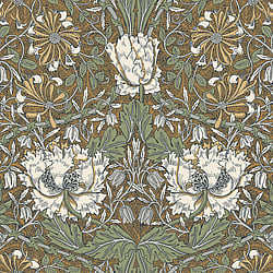 Galerie Wallcoverings Product Code: ET12606 - Arts and Crafts Wallpaper Collection Galerie Wallcoverings Product Code ET12606 - Arts and Crafts Wallpaper Collection - Orange Green Cream Colours - Ogee Flora Design