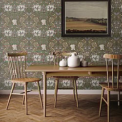 Galerie Wallcoverings Product Code: ET12606 - Arts and Crafts Wallpaper Collection Galerie Wallcoverings Product Code ET12606 - Arts and Crafts Wallpaper Collection - Orange Green Cream Colours - Ogee Flora Design