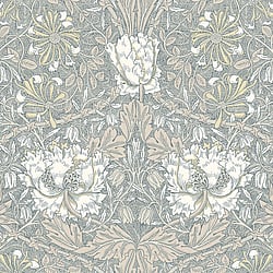 Galerie Wallcoverings Product Code: ET12607 - Arts and Crafts Wallpaper Collection Galerie Wallcoverings Product Code ET12607 - Arts and Crafts Wallpaper Collection - Cream Taupe Light Green Colours - Ogee Flora Design