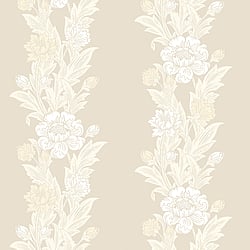Galerie Wallcoverings Product Code: ET12705 - Arts and Crafts Wallpaper Collection Galerie Wallcoverings Product Code ET12705 - Arts and Crafts Wallpaper Collection - White Beige Colours - Blooming Stripe Design