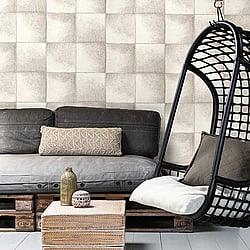 Galerie Wallcoverings Product Code: EX31022 - Exposed Wallpaper Collection Galerie Wallcoverings Product Code EX31022 - Exposed Wallpaper Collection - Grey White Colours - Faux Fur Tile Design
