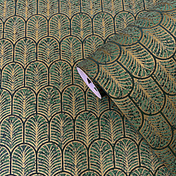 Galerie Wallcoverings Product Code: F-VL6006 - Lustre Wallpaper Collection Galerie Wallcoverings Product Code F-VL6006 - Lustre Wallpaper Collection - Green Colours - Geo Arch Design
