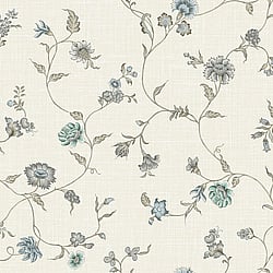 Galerie Wallcoverings Product Code: FC61008 - French Country Wallpaper Collection Galerie Wallcoverings Product Code FC61008 - French Country Wallpaper Collection - Greyed-out Blues Colours - Florale Design