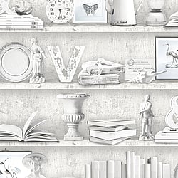 Galerie Wallcoverings Product Code: FH37505 - Homestyle Wallpaper Collection Galerie Wallcoverings Product Code FH37505 - Homestyle Wallpaper Collection - Blue Grey Colours - Curio Cabinet Design
