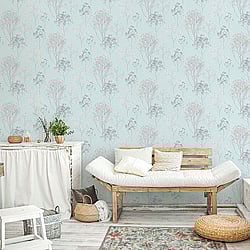Galerie Wallcoverings Product Code: FH37510 - Homestyle Wallpaper Collection Galerie Wallcoverings Product Code FH37510 - Homestyle Wallpaper Collection - White Blue Grey Colours - Queen Annes Lace Design