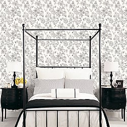 Galerie Wallcoverings Product Code: FH37540 - Homestyle Wallpaper Collection Galerie Wallcoverings Product Code FH37540 - Homestyle Wallpaper Collection - White Grey Colours - Butterfly Toile Design