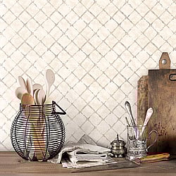 Galerie Wallcoverings Product Code: FH37550 - Homestyle Wallpaper Collection Galerie Wallcoverings Product Code FH37550 - Homestyle Wallpaper Collection - Beige Grey Colours - Chicken Wire Design