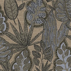 Galerie Wallcoverings Product Code: FL61115 - Flourish Wallpaper Collection Galerie Wallcoverings Product Code FL61115 - Flourish Wallpaper Collection - Beige/Brown Colours - Grafic Leaves Motif Design
