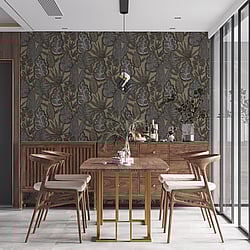 Galerie Wallcoverings Product Code: FL61115 - Flourish Wallpaper Collection Galerie Wallcoverings Product Code FL61115 - Flourish Wallpaper Collection - Beige/Brown Colours - Grafic Leaves Motif Design