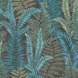 Galerie Wallcoverings Product Code: FL61118 - Flourish Wallpaper Collection Galerie Wallcoverings Product Code FL61118 - Flourish Wallpaper Collection - Blue/Green Colours - Fern Leaves Motif Design