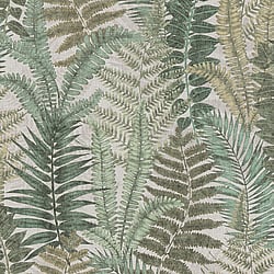 Galerie Wallcoverings Product Code: FL61119 - Flourish Wallpaper Collection Galerie Wallcoverings Product Code FL61119 - Flourish Wallpaper Collection - Brown/Cream Colours - Fern Leaves Motif Design