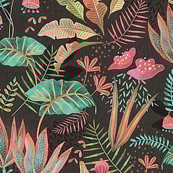 Galerie Wallcoverings Product Code: FL61121 - Flourish Wallpaper Collection Galerie Wallcoverings Product Code FL61121 - Flourish Wallpaper Collection - Green/Pink Colours - Mix Leaves Motif Design
