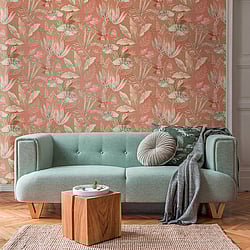 Galerie Wallcoverings Product Code: FL61122 - Flourish Wallpaper Collection Galerie Wallcoverings Product Code FL61122 - Flourish Wallpaper Collection - Beige/Green Colours - Mix Leaves Motif Design