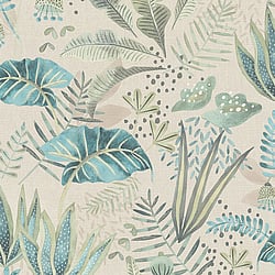 Galerie Wallcoverings Product Code: FL61124 - Flourish Wallpaper Collection Galerie Wallcoverings Product Code FL61124 - Flourish Wallpaper Collection - Beige/Grey Colours - Mix Leaves Motif Design