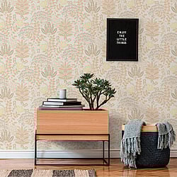 Galerie Wallcoverings Product Code: FL61125 - Flourish Wallpaper Collection Galerie Wallcoverings Product Code FL61125 - Flourish Wallpaper Collection - Yellow/Orange Colours - Dreaming Garden Motif Design
