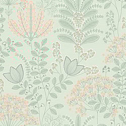 Galerie Wallcoverings Product Code: FL61127 - Flourish Wallpaper Collection Galerie Wallcoverings Product Code FL61127 - Flourish Wallpaper Collection - Grey/Green Colours - Dreaming Garden Motif Design