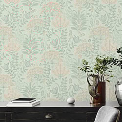 Galerie Wallcoverings Product Code: FL61127 - Flourish Wallpaper Collection Galerie Wallcoverings Product Code FL61127 - Flourish Wallpaper Collection - Grey/Green Colours - Dreaming Garden Motif Design