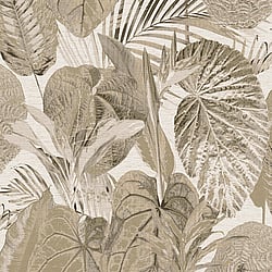 Galerie Wallcoverings Product Code: FL61156 - Flourish Wallpaper Collection Galerie Wallcoverings Product Code FL61156 - Flourish Wallpaper Collection - Beige/Brown Colours - Jungle Leaves Motif Design