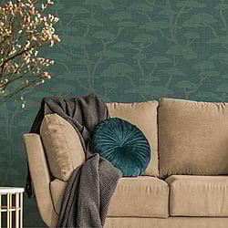 Galerie Wallcoverings Product Code: FS72000 - Fusion Wallpaper Collection Galerie Wallcoverings Product Code FS72000 - Fusion Wallpaper Collection - Green Colours - Chinoiserie Tree Motif Design