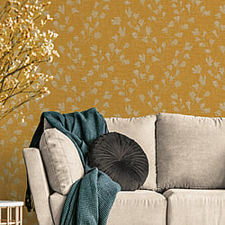 Galerie Wallcoverings Product Code: FS72032 - Fusion Wallpaper Collection Galerie Wallcoverings Product Code FS72032 - Fusion Wallpaper Collection - Yellow Colours - Floral Trail Motif Design