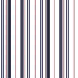 Galerie Wallcoverings Product Code: G23061 - Deauville 2 Wallpaper Collection Galerie Wallcoverings Product Code G23061 - Deauville 2 Wallpaper Collection - Navy Blue Red White Colours - Two Colour Stripe Design