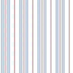 Galerie Wallcoverings Product Code: G23065 - Deauville 2 Wallpaper Collection Galerie Wallcoverings Product Code G23065 - Deauville 2 Wallpaper Collection - Sky Blue Red White Colours - Two Colour Stripe Design