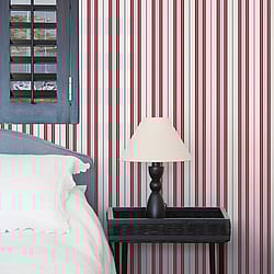 Galerie Wallcoverings Product Code: G23066 - Deauville 2 Wallpaper Collection Galerie Wallcoverings Product Code G23066 - Deauville 2 Wallpaper Collection - Red Navy Blue White Colours - Two Colour Stripe Design