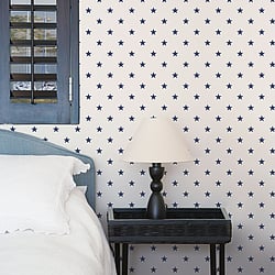 Galerie Wallcoverings Product Code: G23101 - Deauville 2 Wallpaper Collection Galerie Wallcoverings Product Code G23101 - Deauville 2 Wallpaper Collection - Navy Blue White Colours - Deauville Star Design