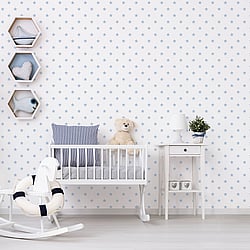 Galerie Wallcoverings Product Code: G23104 - Deauville 2 Wallpaper Collection Galerie Wallcoverings Product Code G23104 - Deauville 2 Wallpaper Collection - Sky Blue White Colours - Deauville Star Design