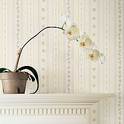 Galerie Wallcoverings Product Code: G23223 - Floral Themes Wallpaper Collection Galerie Wallcoverings Product Code G23223 - Floral Themes Wallpaper Collection - Lilac Beige Colours - Floral Stripe Design