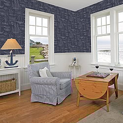 Galerie Wallcoverings Product Code: G23326 - Deauville 2 Wallpaper Collection Galerie Wallcoverings Product Code G23326 - Deauville 2 Wallpaper Collection - Navy Blue White Colours - Nautical Blueprint Design