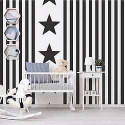 Galerie Wallcoverings Product Code: G23337 - Deauville 2 Wallpaper Collection Galerie Wallcoverings Product Code G23337 - Deauville 2 Wallpaper Collection - Black White Colours - Regency Stripe Design
