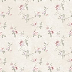 Galerie Wallcoverings Product Code: G34160 - Country Cottage Wallpaper Collection Galerie Wallcoverings Product Code G34160 - Country Cottage Wallpaper Collection - Purple Green Cream Colours - Vintage Trail Design