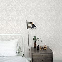 Galerie Wallcoverings Product Code: G45013 - Vintage Roses Wallpaper Collection Galerie Wallcoverings Product Code G45013 - Vintage Roses Wallpaper Collection - Grey Colours - Damask Design