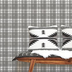 Galerie Wallcoverings Product Code: G45071 - Vintage Roses Wallpaper Collection Galerie Wallcoverings Product Code G45071 - Vintage Roses Wallpaper Collection - Grey Black White Colours - Plaid Design